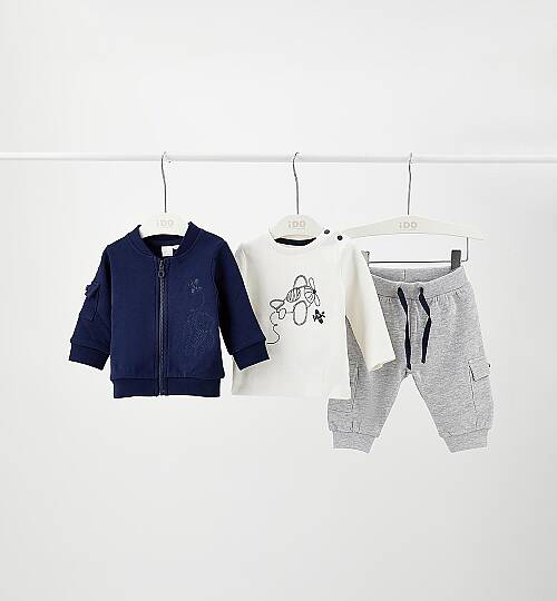 Erkek Çocuk 3'lü Eşofmanve Sweatshirt Takımı