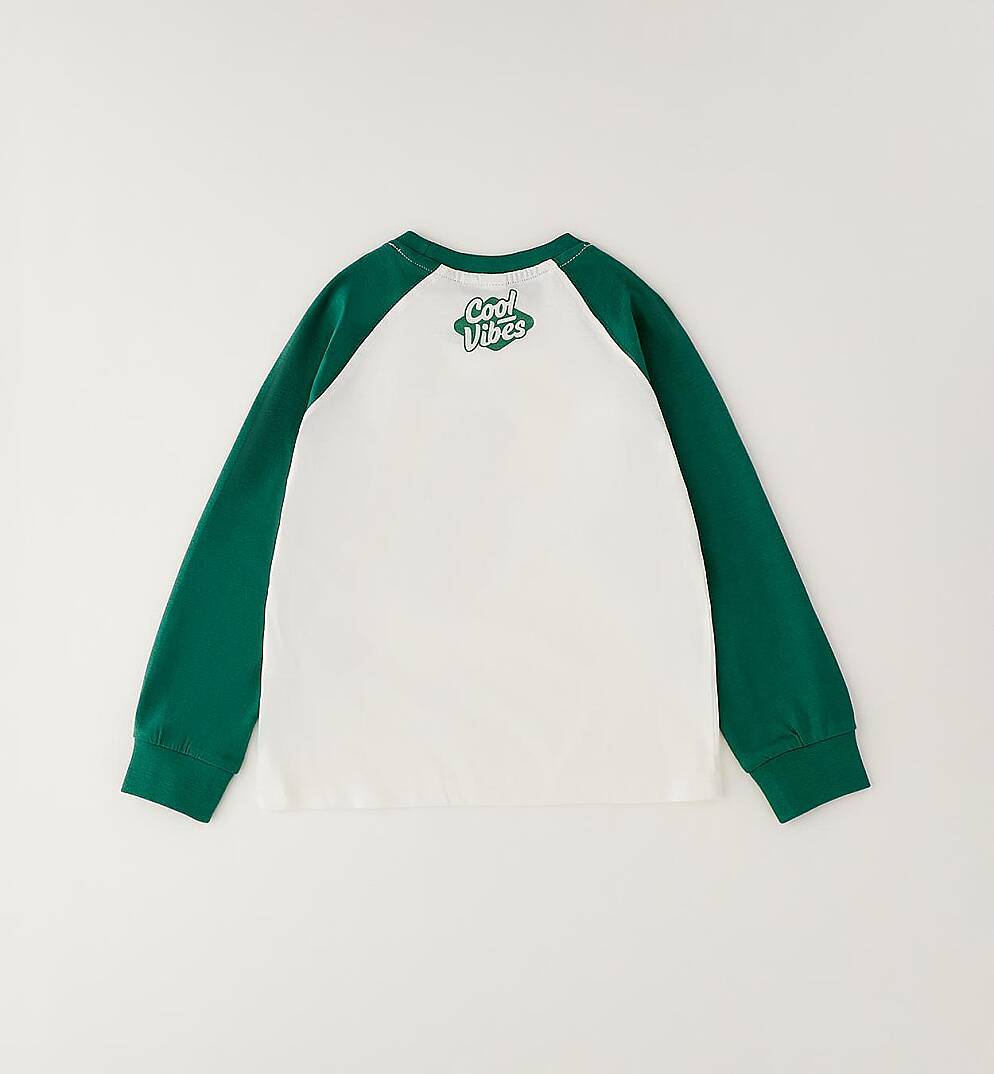 Erkek Çocuk Ayı Figürlü Raglan Kollu Sweatshirt - 3